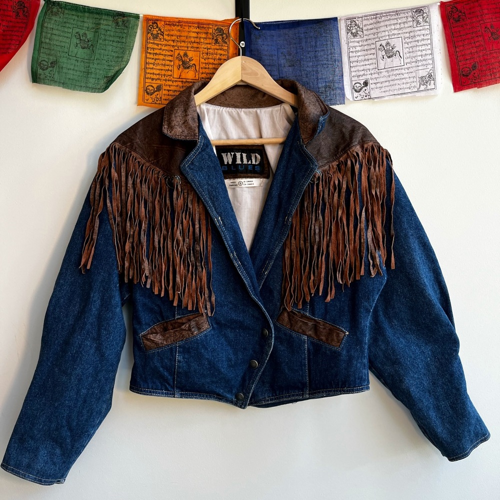 Wild Blues Fringe Denim Jacket